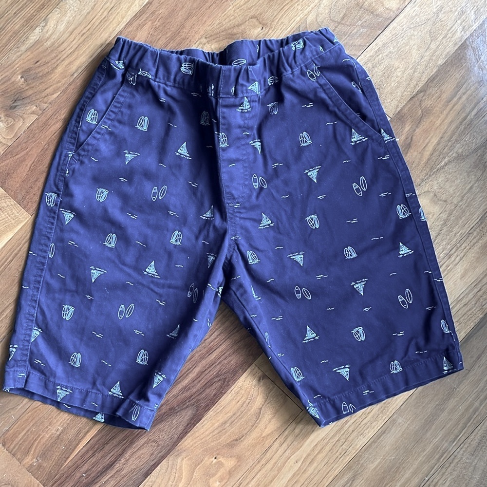 Uniqlo Blue/white Sailboat/Surfboards Shorts
